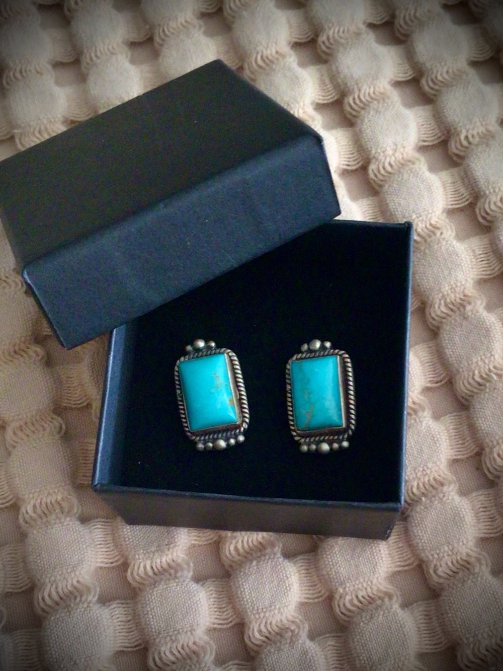 Sterling Silver Kingman Turquoise earrings!